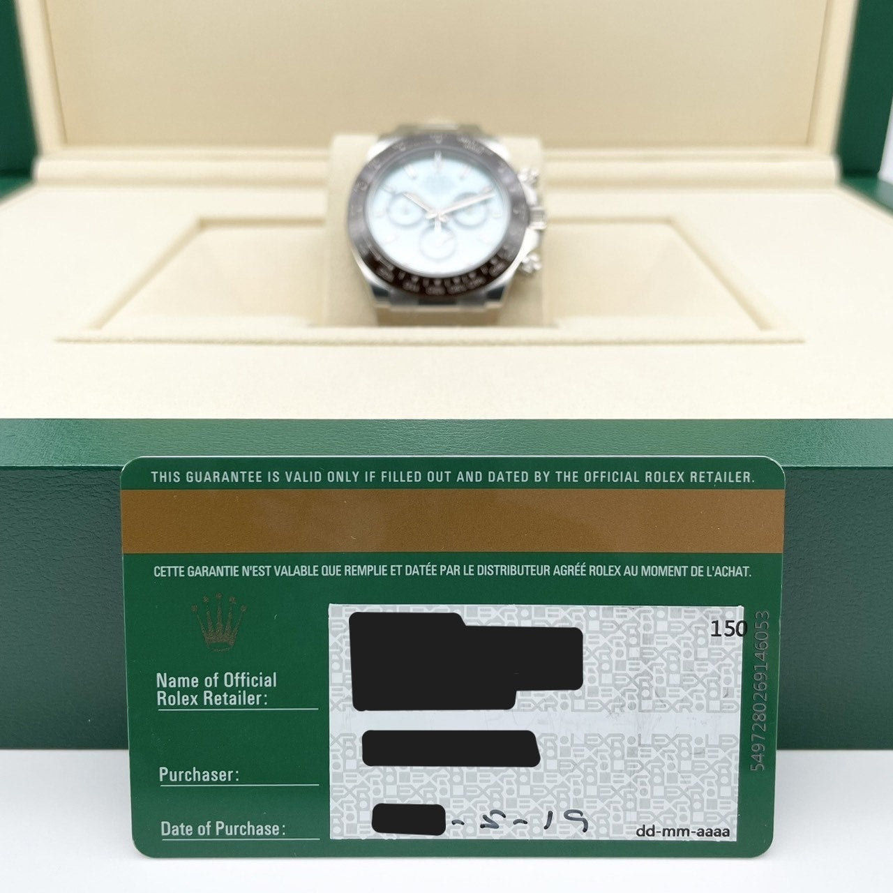 [진정한 보호 스티커 포함! ; 롤렉스 데이토나 116506A 얼음 블루 40mm