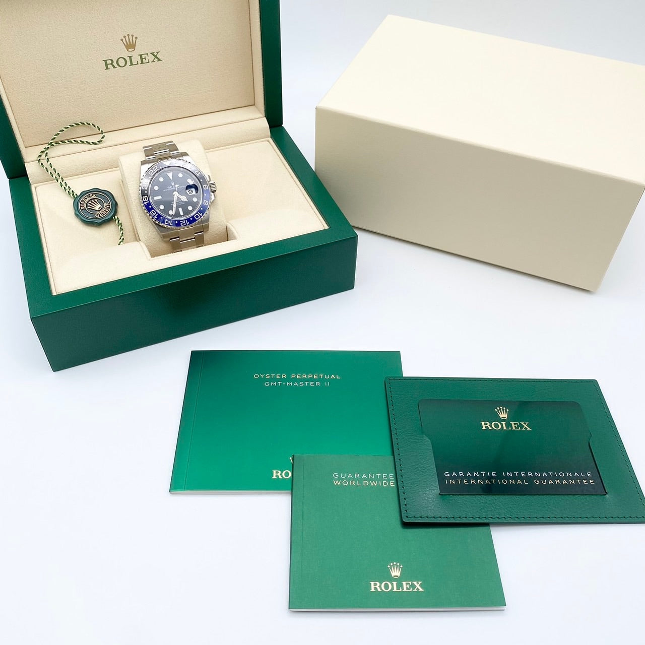 Pre-Owned Rolex GMT Master II 126710BLNR Oyster Bracelet Black Batman 40mm