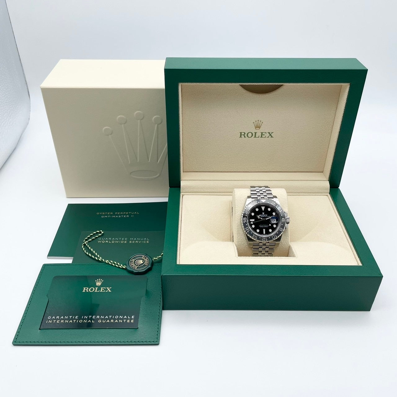 [2024 년의 새로운 릴리스! ! Rolex GMT 마스터 II 126710GRNR 검은 요빌 팔찌 40mm