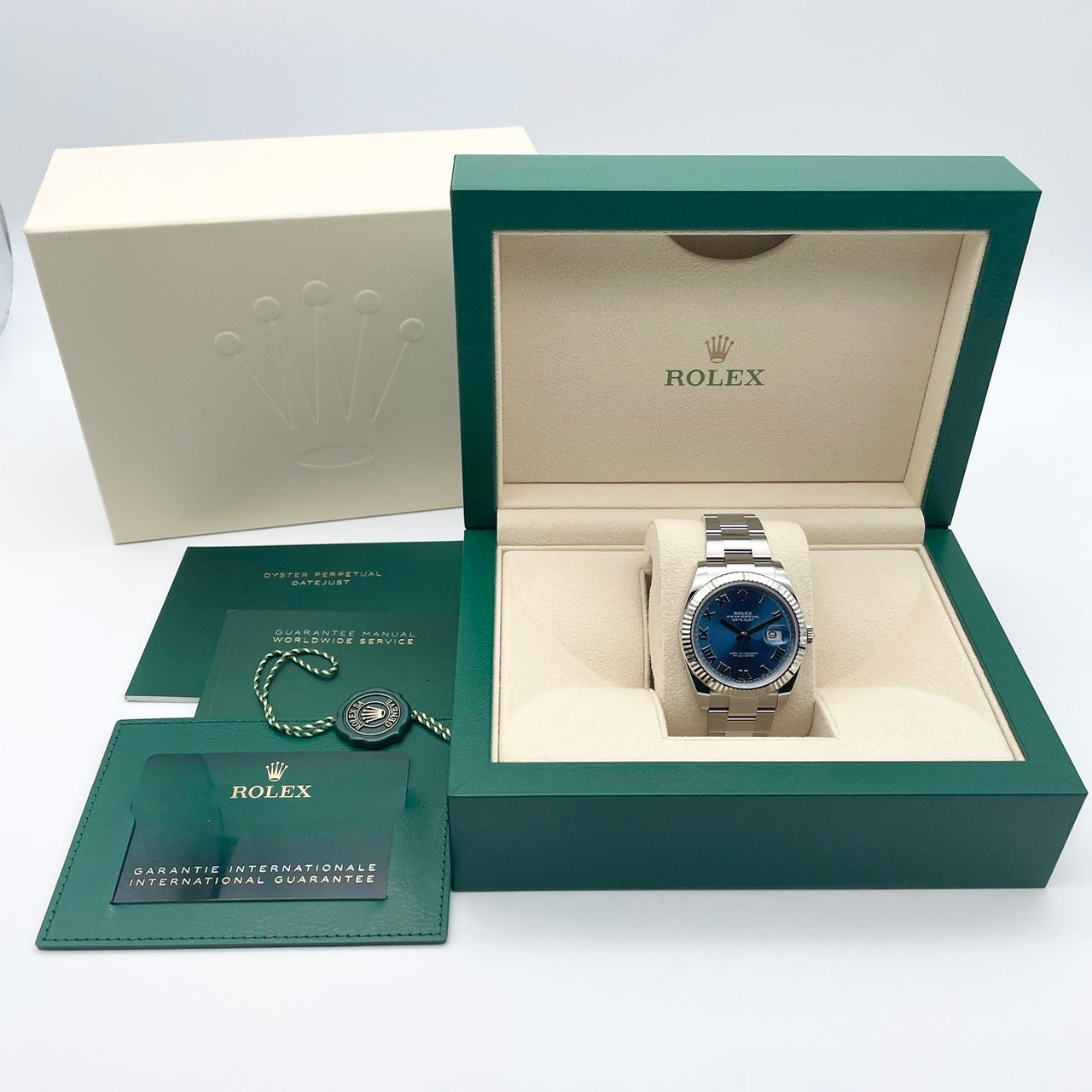 Pre-Owned Rolex Datejust 126334 Azzurro Blue Oyster Bracelet 41mm