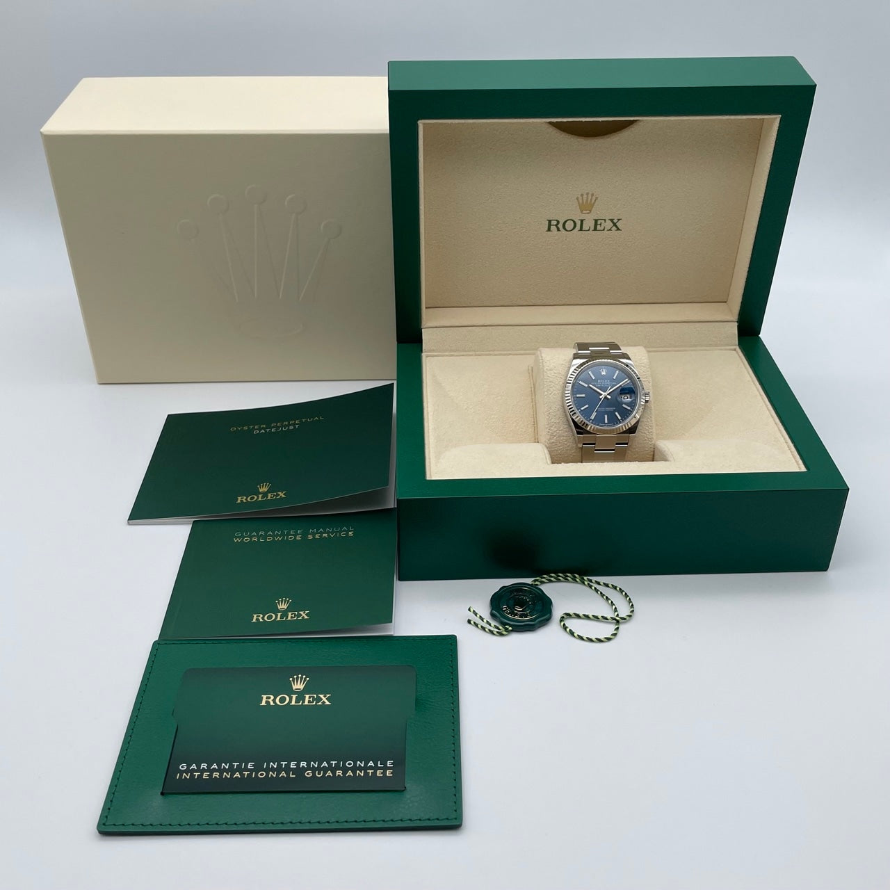 プレオウンド ロレックス デイトジャスト 126234 ブライトブルー オイスターブレスレット 36mm