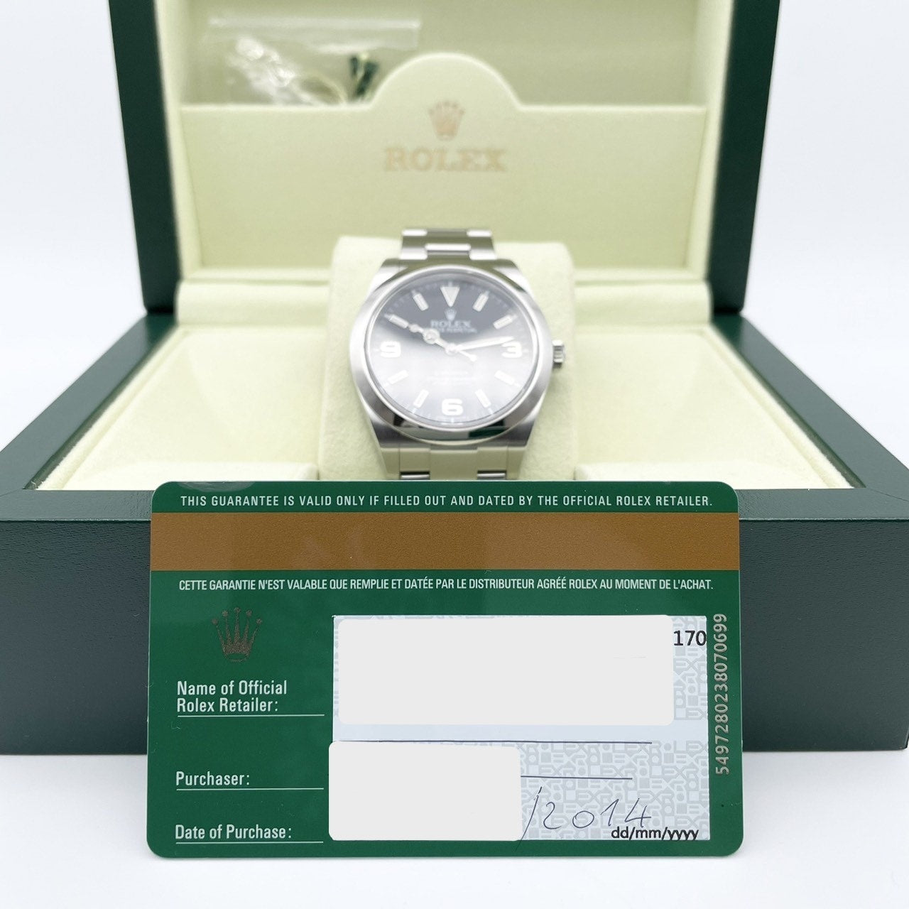プレオウンド ロレックス エクスプローラーI 214270 ブラック 39mm