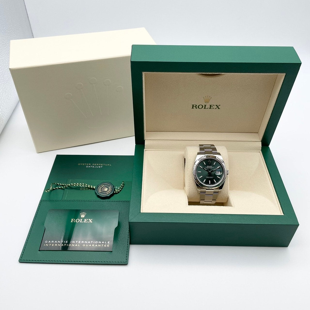 プレオウンド ロレックス デイトジャスト 126334 ミントグリーン オイスターブレス 41mm