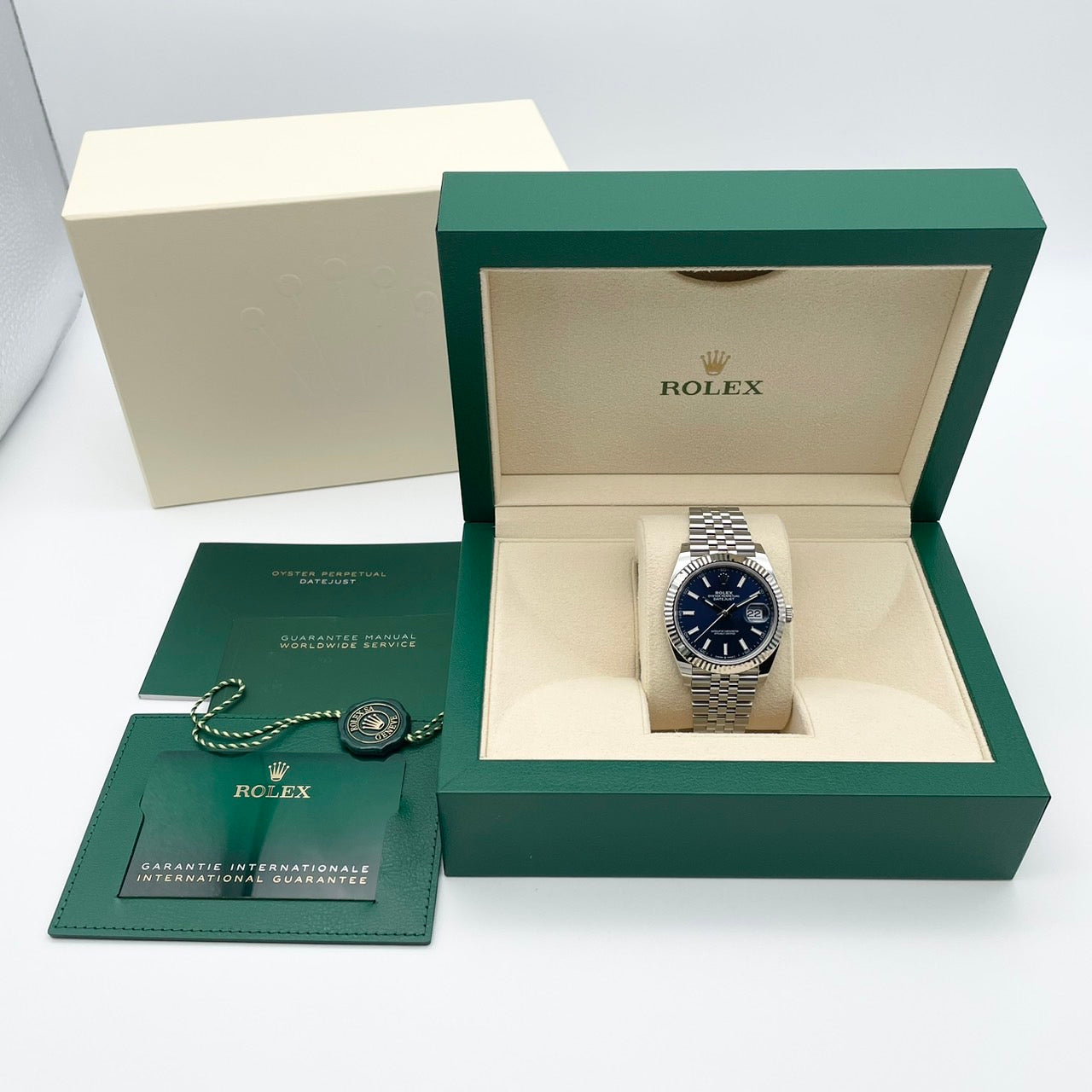 プレオウンド ロレックス デイトジャスト 126334 ブライトブルー ジュビリーブレス 41mm