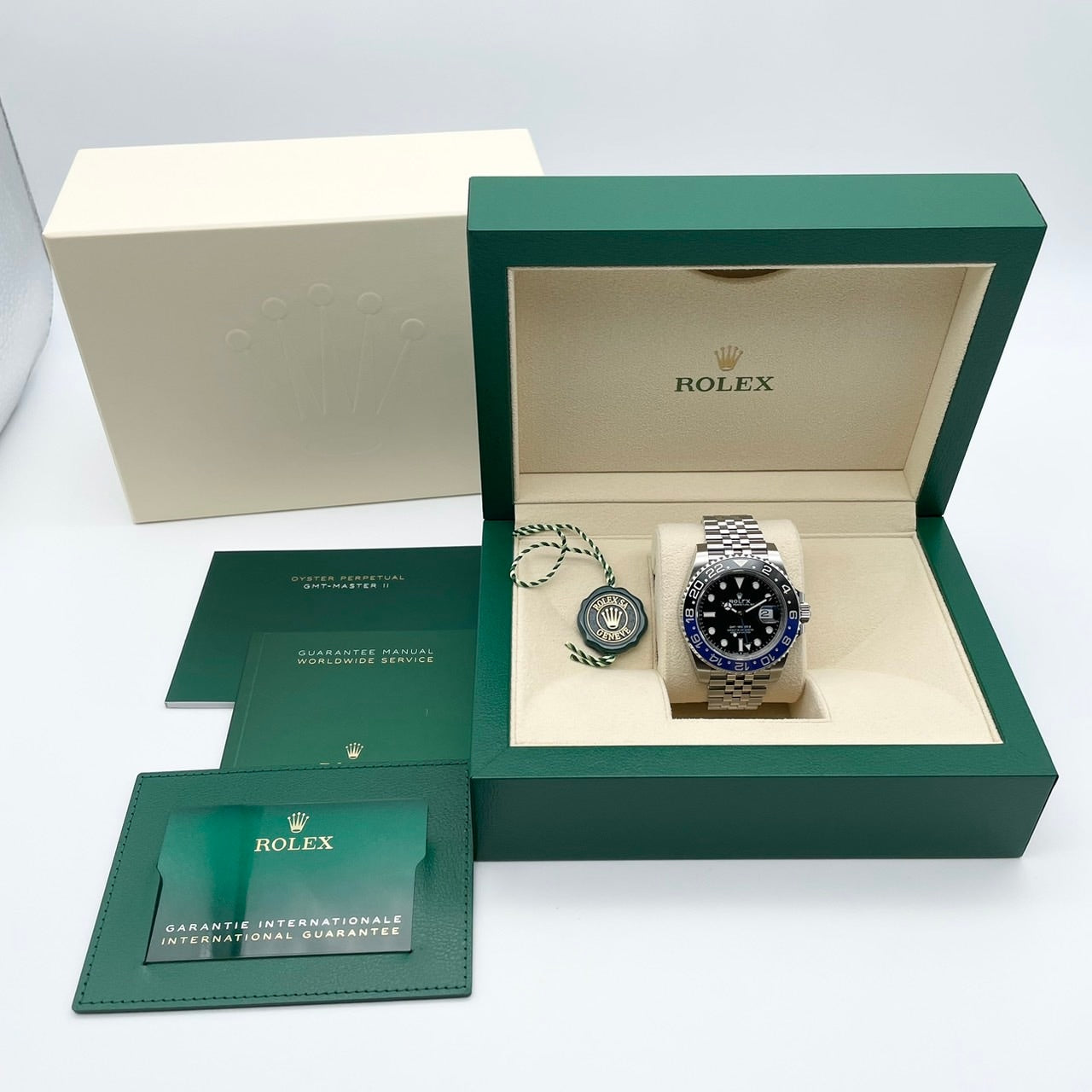 롤렉스 GMT 마스터 II 126710BLNR Jubilee 팔찌 검은 배트맨 40mm
