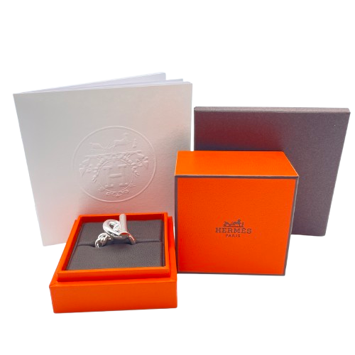 Pre-Owned Hermes Croisette Ring 51 Silver 925