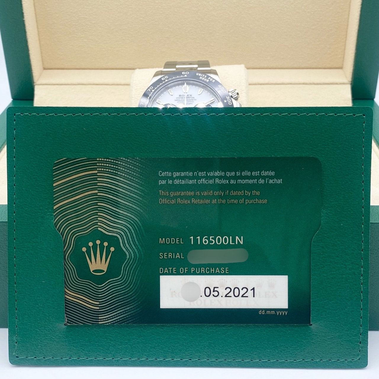 Pre-Owned Rolex Daytona 116500LN Oyster Bracelet White 40mm