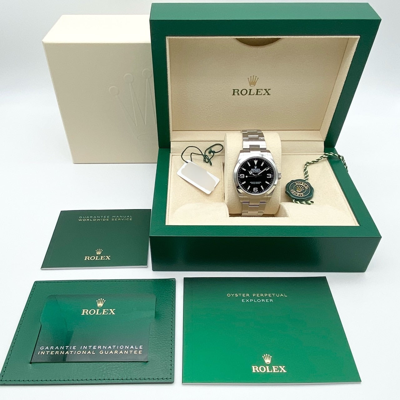 [보호 스티커 포함! ; 롤렉스 탐색기 224270 블랙 40mm