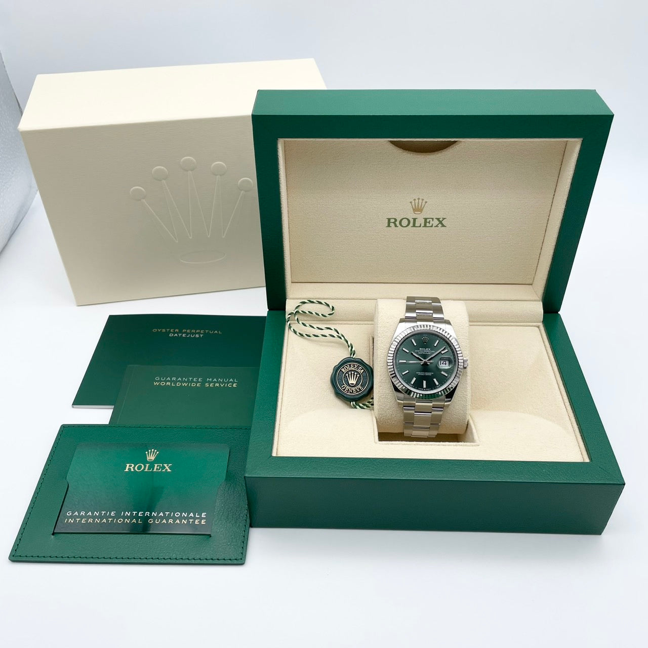 プレオウンド ロレックス デイトジャスト 126334 ミントグリーン オイスターブレス 41mm