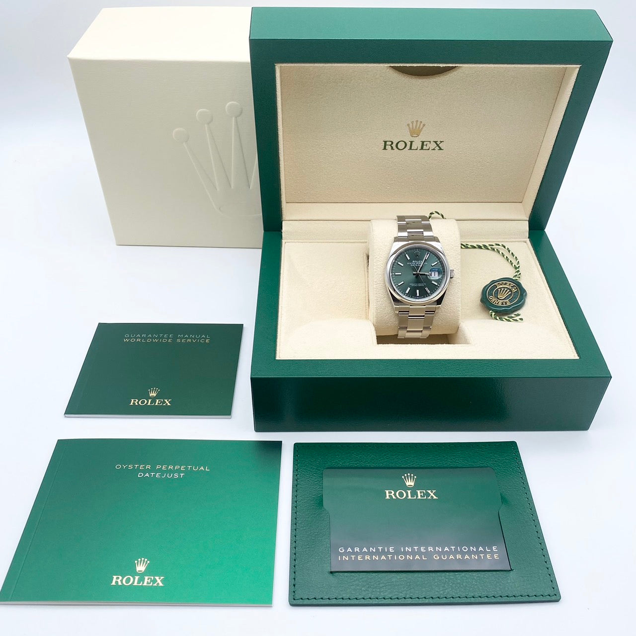 プレオウンド ロレックス デイトジャスト 126200 ミントグリーン オイスターブレス 36mm