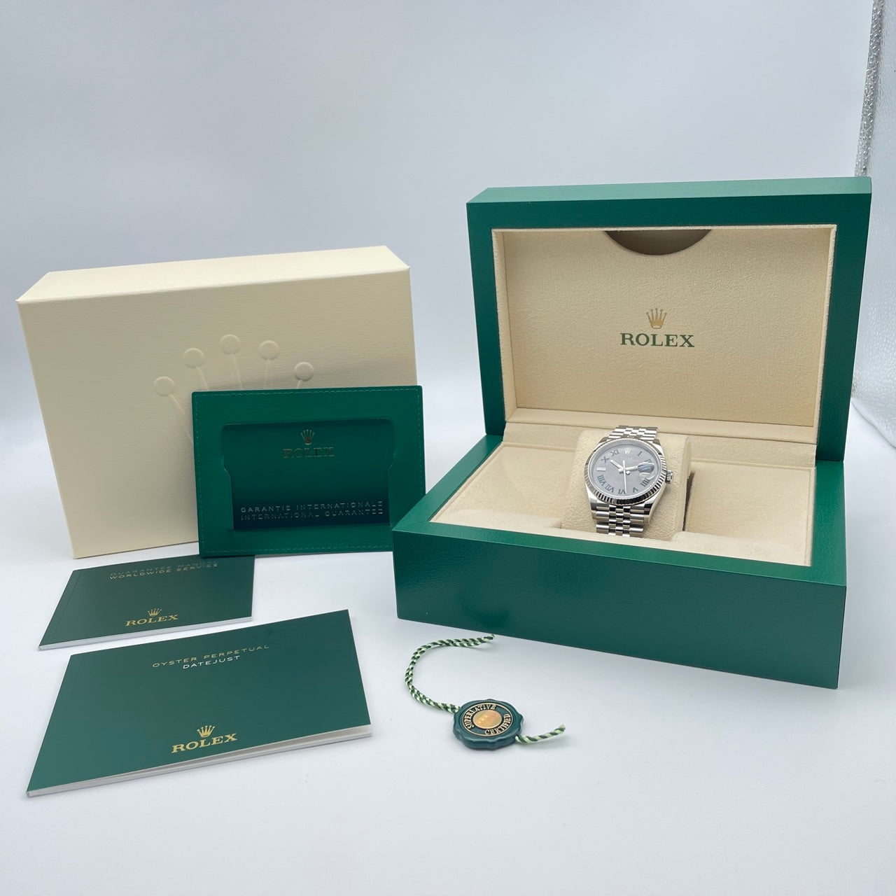 プレオウンド ロレックス デイトジャスト 126234 スレート ステンレスチール+ホワイトゴールド 36mm