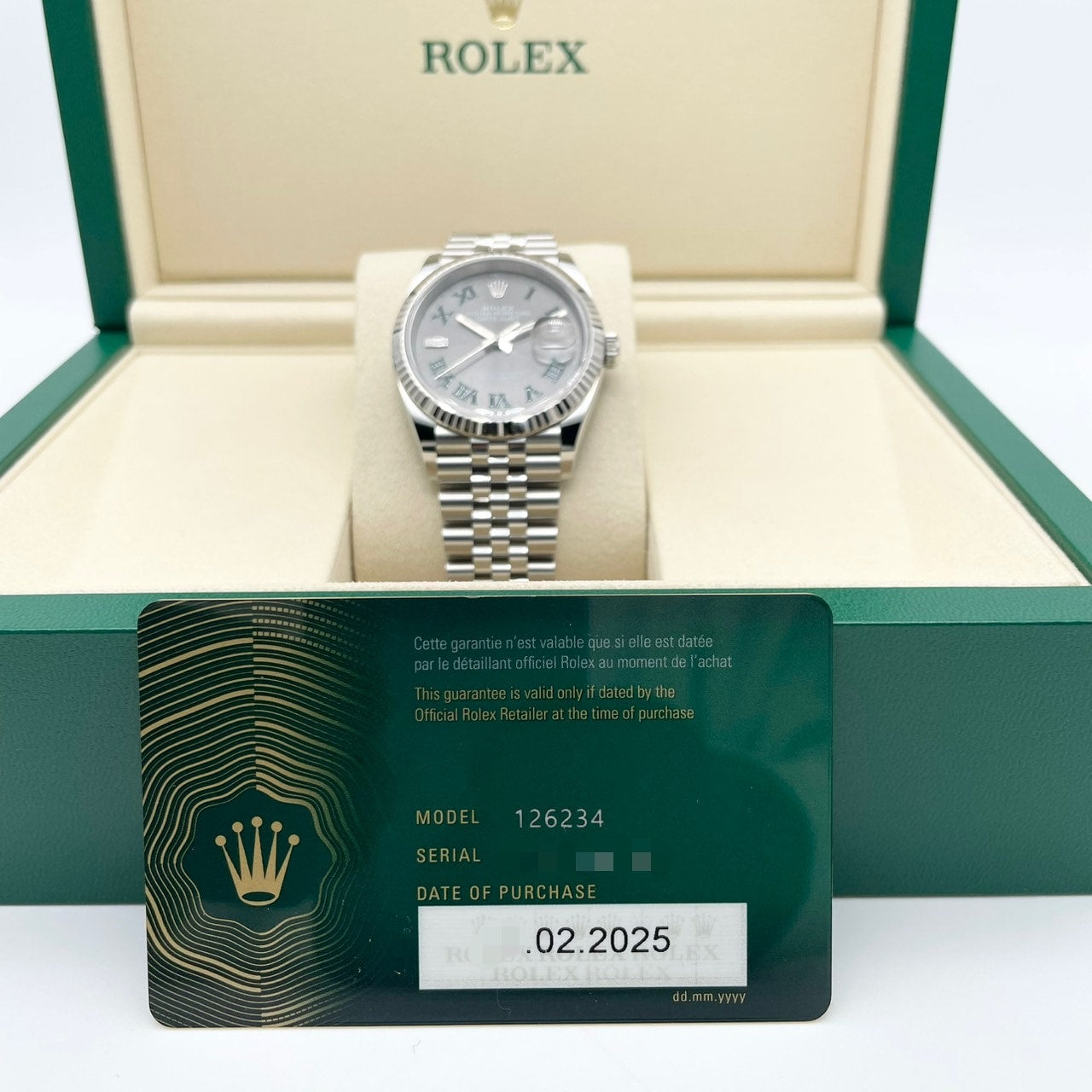 プレオウンド ロレックス デイトジャスト 126234 スレートローマン ジュビリーブレスレット 36mm