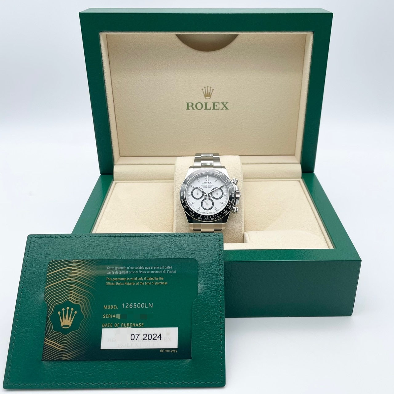劳力士代托纳126500LN白色不锈钢40mm