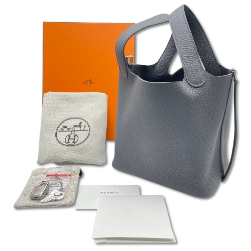Hermes Picotin Lock PM Aldwards Torillon Clemence Silver Fittings w 새로