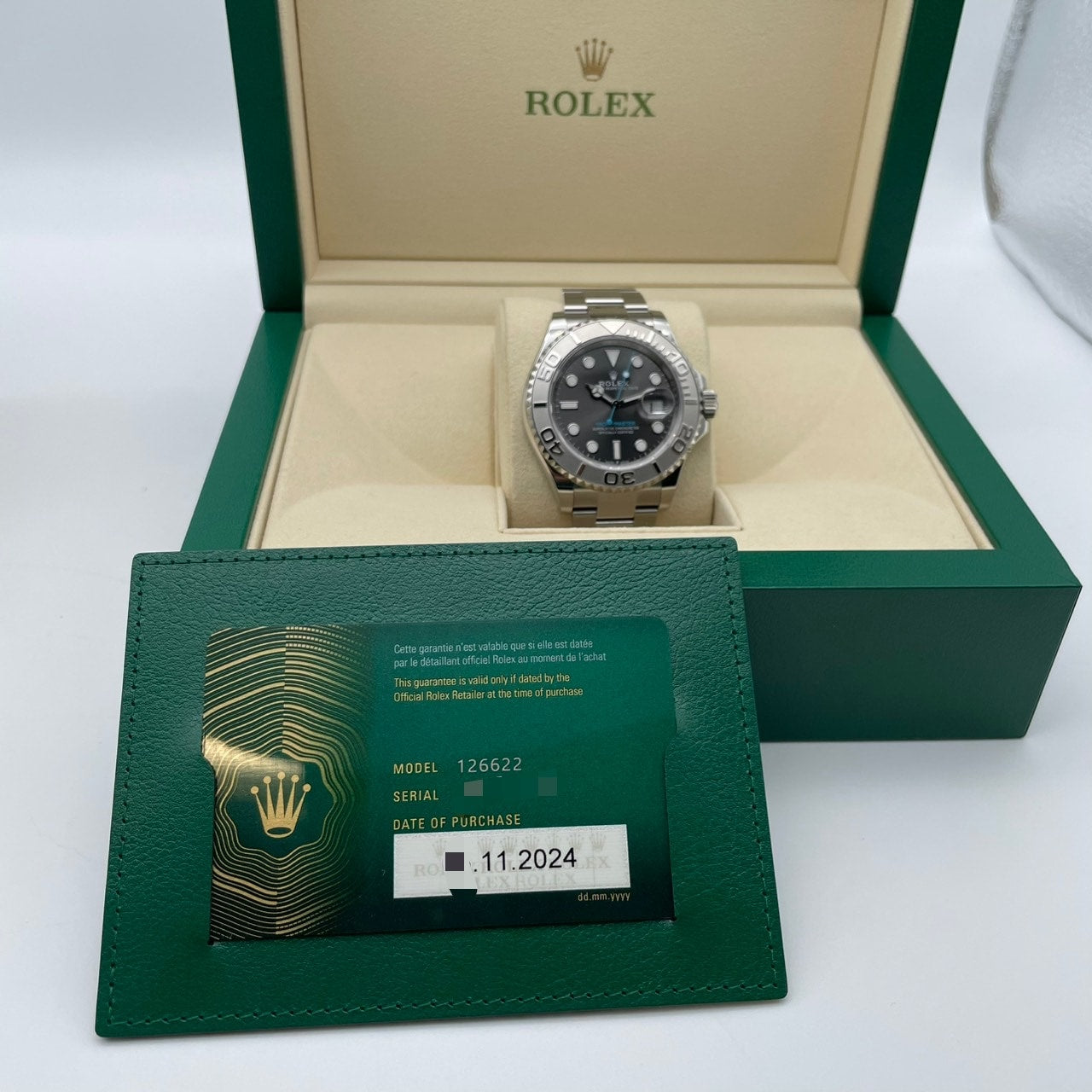 劳力士Yachtmaster 126622明亮的蓝色牡蛎手链40mm