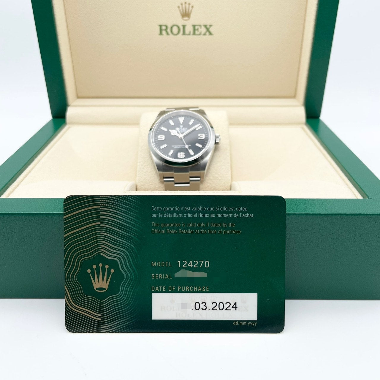 プレオウンド ロレックス エクスプローラーI 124270 ブラック 36mm