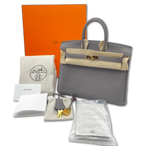 사전 소유 헤르메스 버킨 25 에단 토고 골드 하드웨어 u 조각