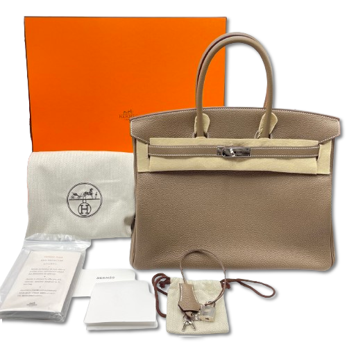 Pre-Owned Hermes Birkin 35 Etoup Togo Silver Fittings U Engraved