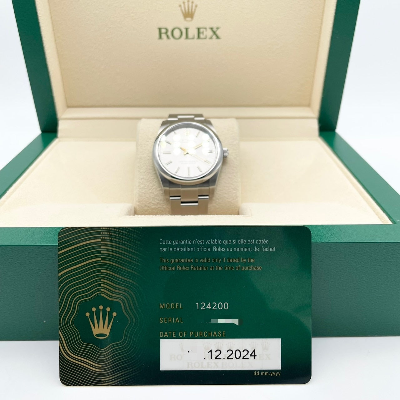 プレオウンド ロレックス オイスターパーペチュアル 124200 シルバー オイスターブレスレット 34mm