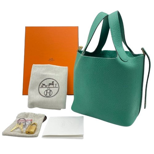 사전 소유 헤르메스 피코 틴 록 락 오후 베르디고 토릴론 클레멘스 골드 하드웨어 W 새겨 져