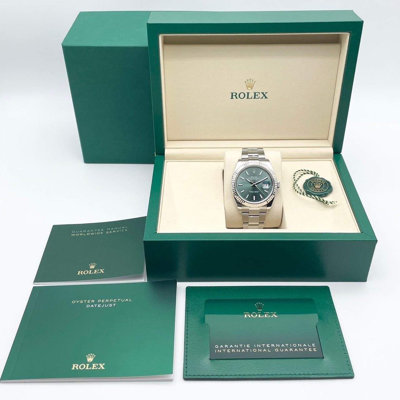 プレオウンド ロレックス デイトジャスト 126334 ミントグリーン オイスターブレス 41mm