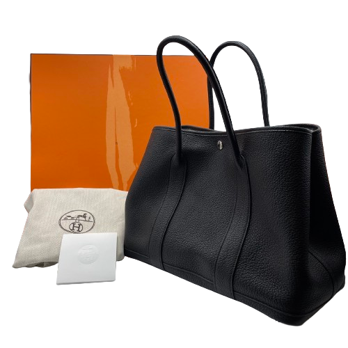 プレオウンド エルメス ガーデンパーティ PM ノワール ネゴンダ シルバー金具 C刻印