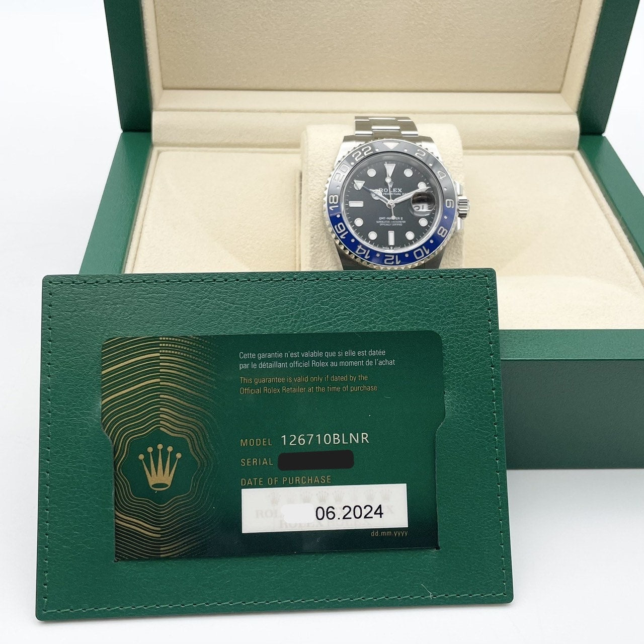 Pre-Owned Rolex GMT Master II 126710BLNR Batman Oyster Bracelet 40mm