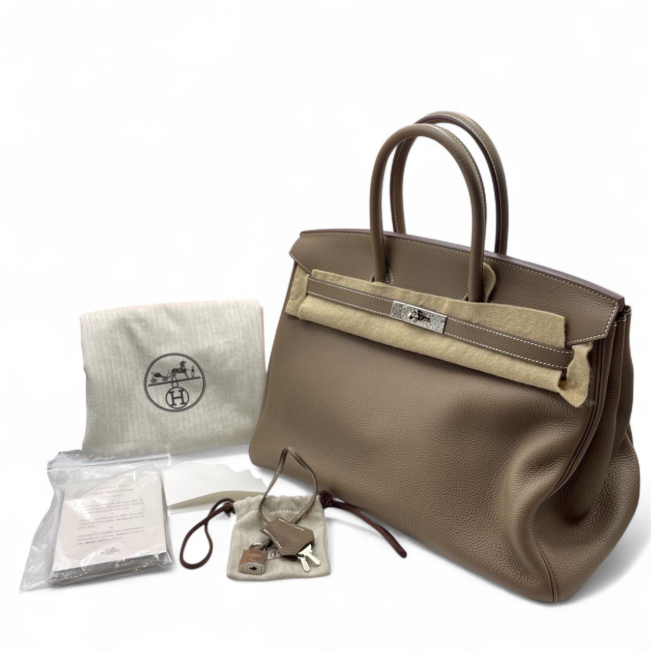 爱马仕birkin 35 etogo银色金属配件U刻印