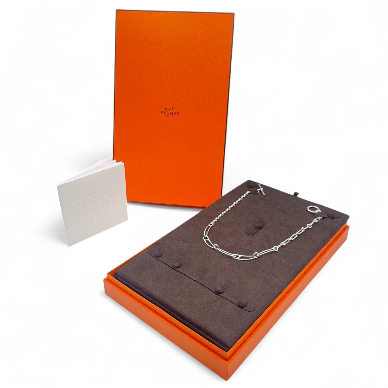 プレオウンドエルメス シェーヌ・ダンクル パンクネックレス 42�p シルバー925