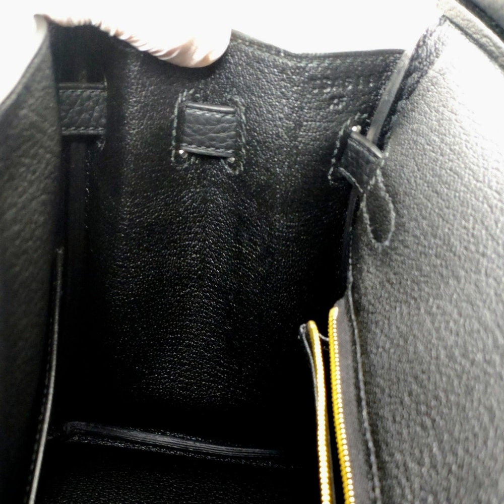 プレオウンド エルメス バーキン25 ブラックトゴ ゴールド金具 U刻印