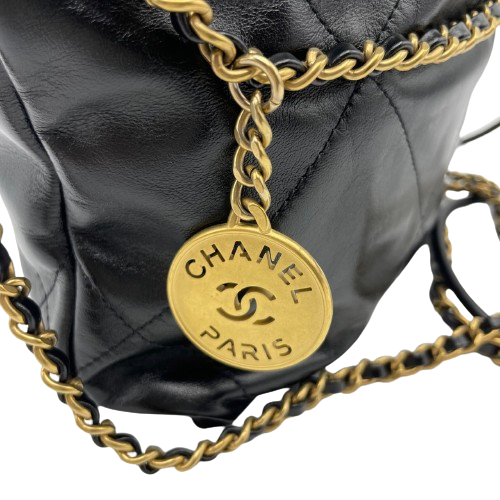 プレオウンド 【現金特価】シャネル CHANEL22 カーフスキン ブラック
