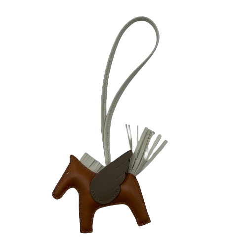 Pre-Owned Hermes Rodeo Pegasus Bag Charm PM Brown Swift B Engraved