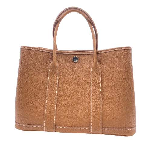 Pre-Owned Hermes Garden Party TPM Gold Negonda B engraved