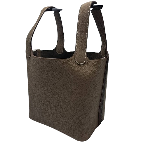 Hermes Picotin Lock PM Silver Metal Etoupe 조각 b
