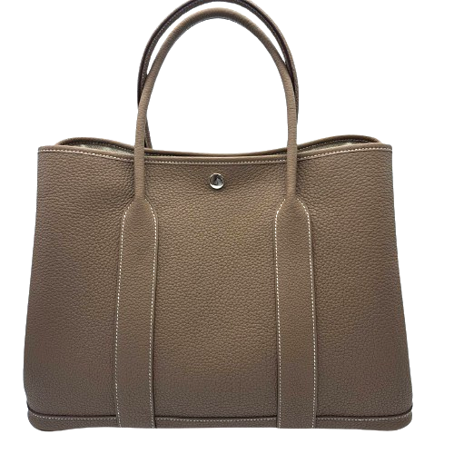 Pre-Owned Hermes Garden Party PM Negonda Etoup Silver Metal Fittings B Engraved