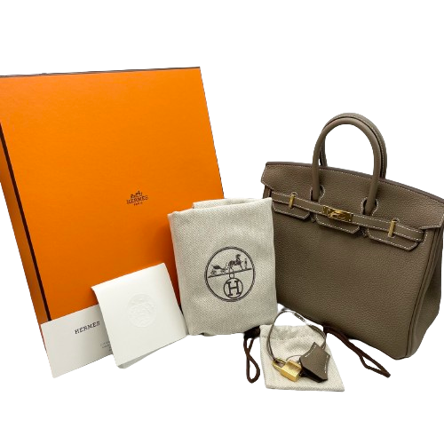 Hermes Birkin 25 Etoup Togo Gold Hardware B가 새겨 져 있습니다