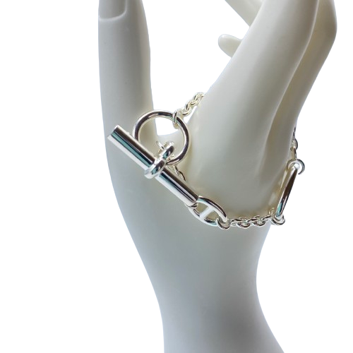Pre-Owned Hermes Chaine d'Ankle Farandore Silver 925