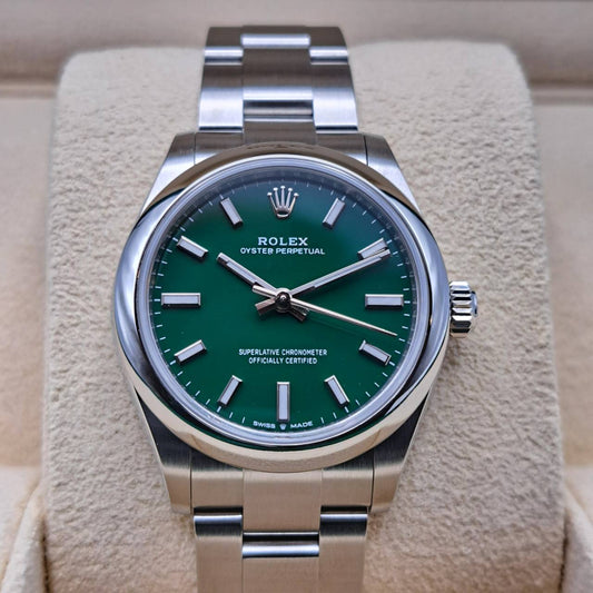 Pre-Owned Rolex Oyster Perpetual 277200 Oyster Bracelet Green 31mm