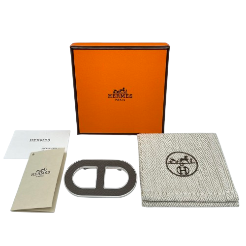Hermes Chene D 'Ankle Brooch Etane Vaux Epson/Metal
