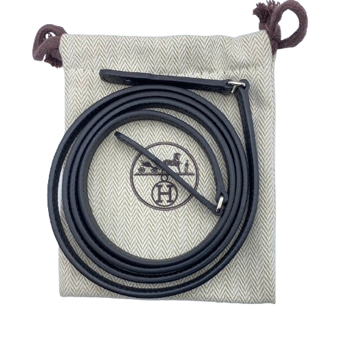 Hermes Constance Tugo Noir Epson Silver Metal Fittings W 새로