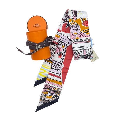 Hermes Twilly Rayures D'ETE Silk Twill