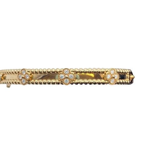 Van Cleef & Arpels Perle Sweet Clover Bracelet Small Model VCARP6X100 18K 로즈 골드/다이아몬드