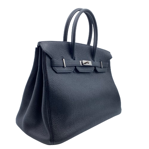 プレオウンド エルメス バーキン35 ノワール トゴ シルバー金具 □I刻印