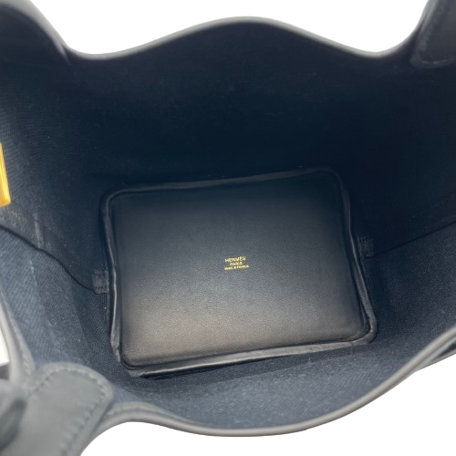 プレオウンド エルメス ピコタンロックカーゴ PM ノワール トワルゴエラン/スイフト ゴールド金具 B刻印
