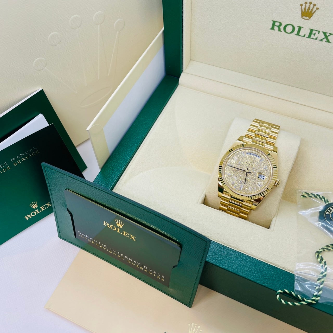 Rolex Day Date 40 228238A Pave Diamond Yellow Gold