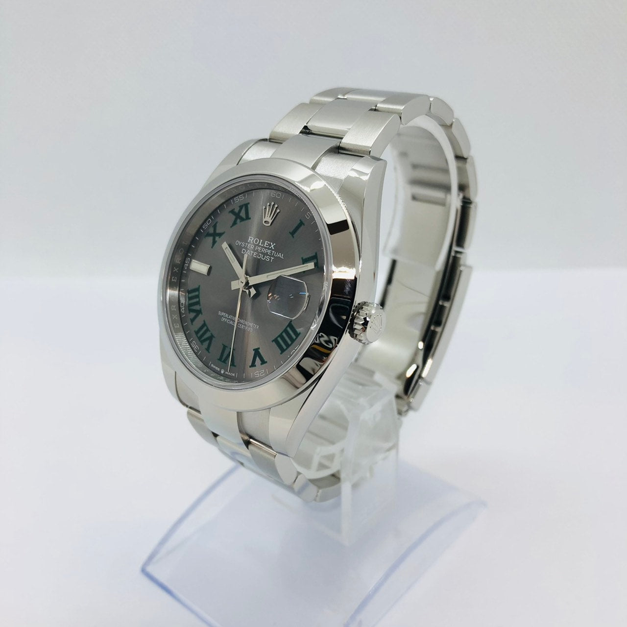 Pre-Owned Rolex Datejust 126300 Oyster Bracelet Slate Rome