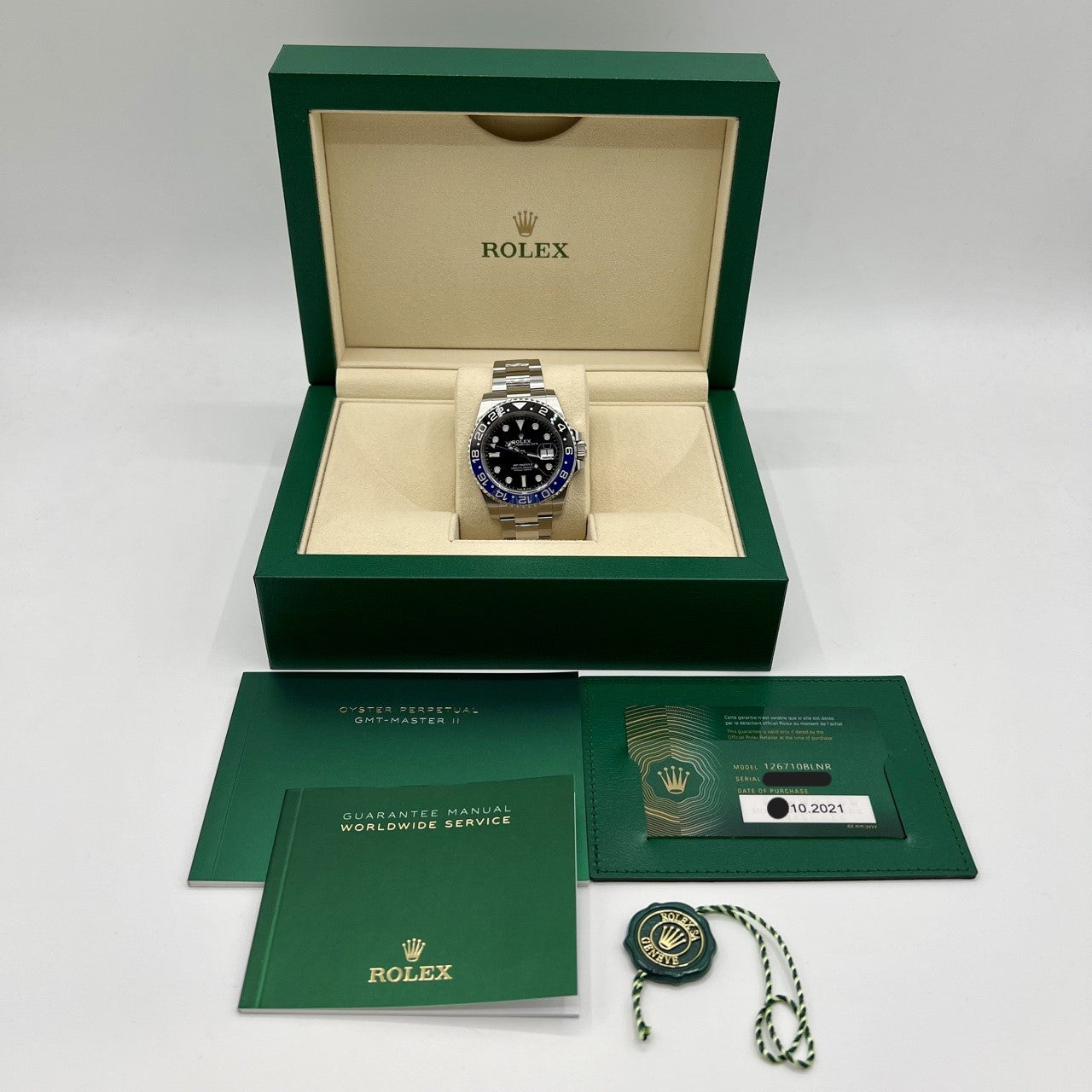 롤렉스 GMT 마스터 II 126710BLNR 굴 팔찌 검은 배트맨 40mm