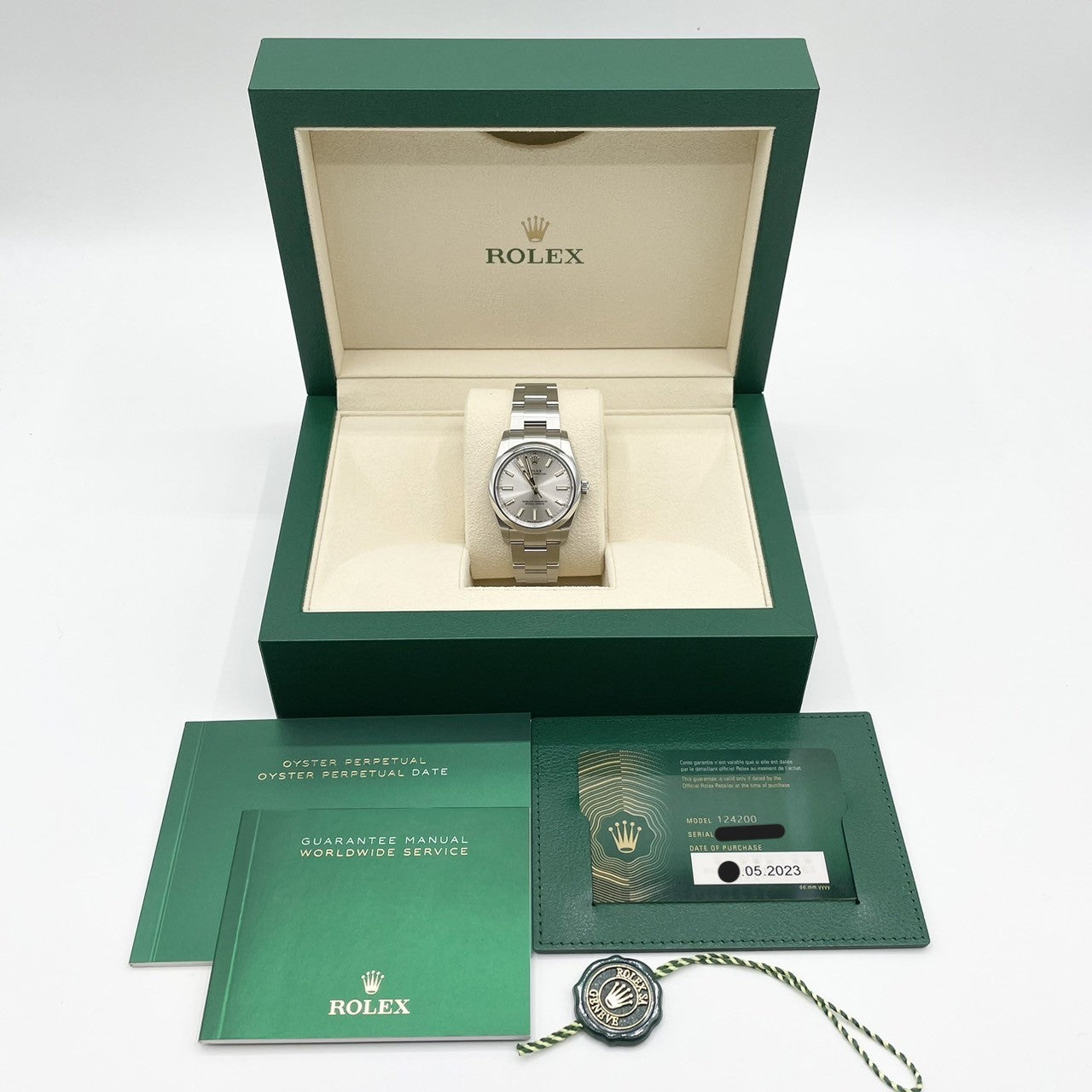 プレオウンド ロレックス オイスターパーペチュアル 124200 シルバー オイスターブレスレット 34mm