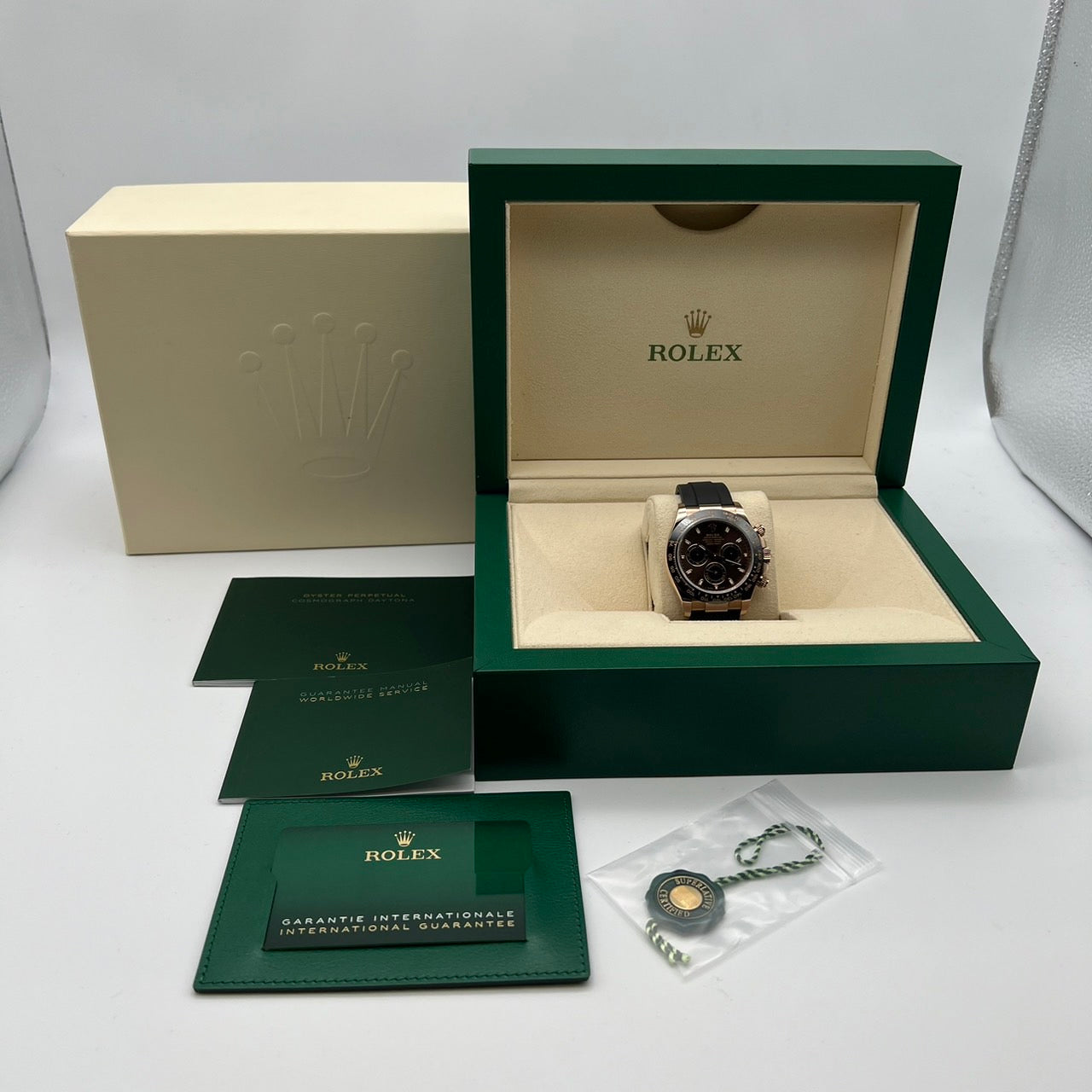 プレオウンド ロレックス デイトナ 116515LN ブラックラバーベルト チョコレート&ブラック 40mm