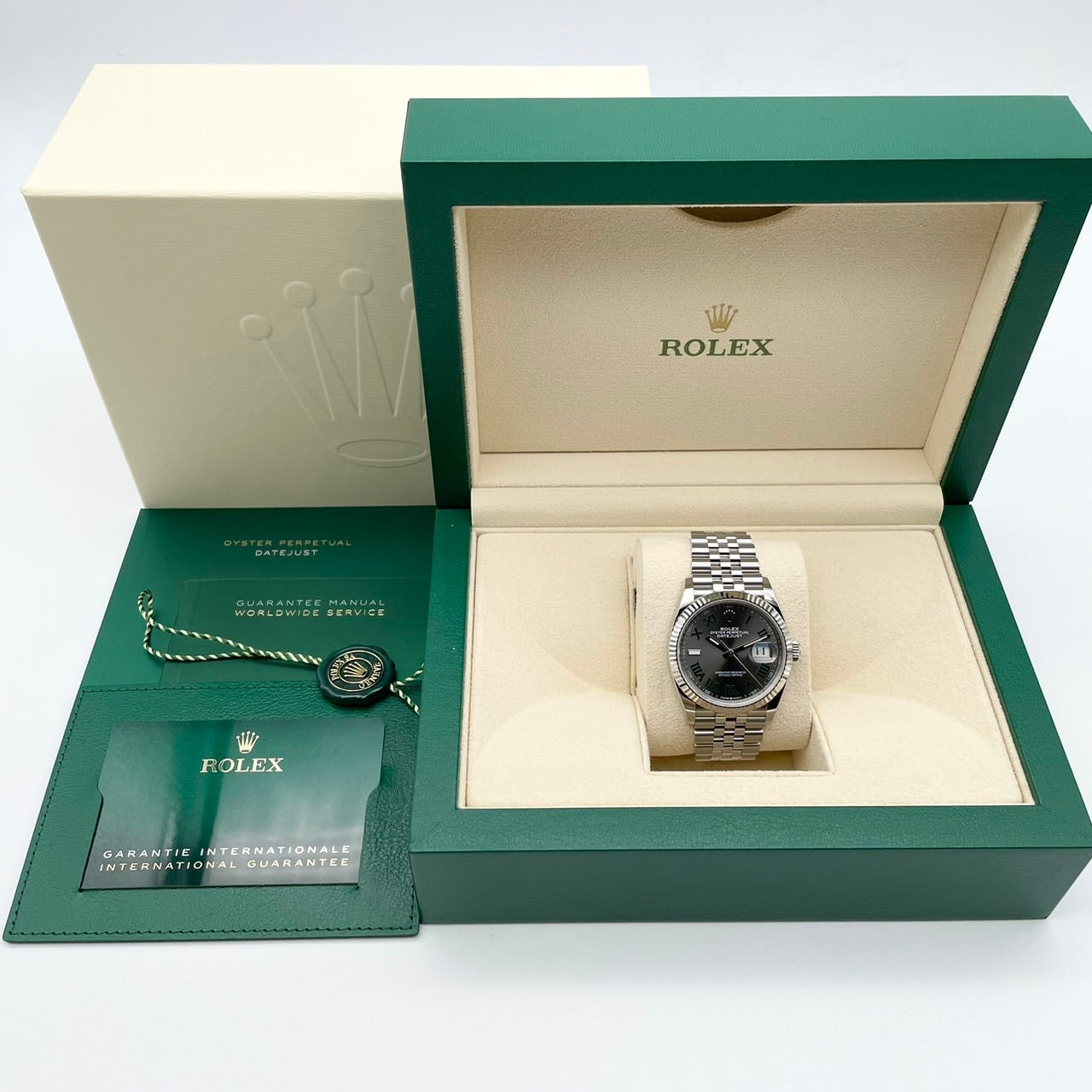勞力士datejust 126234 Slate Roman Jubilee手鐲36mm